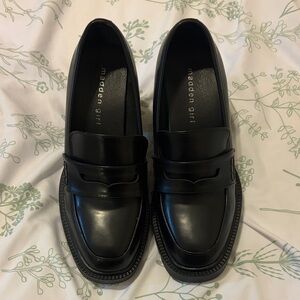Madden Girl Classic Black Heeled Loafers